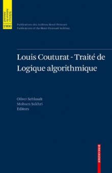 Louis Couturat, Traité de Logique algorithmique