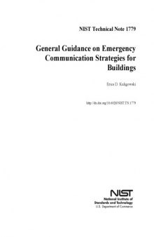 General Guidance on Emergency Communication Strategies for Buildings