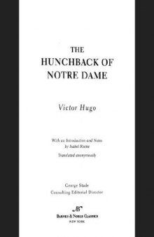 The Hunchback of Notre Dame (Barnes & Noble Classics Series)   