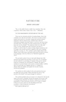 The practice of nature cure