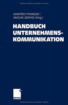 Handbuch Unternehmenskommunikation  