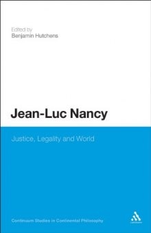 Jean-Luc Nancy : justice, legality, and world