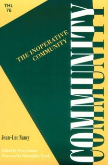 Inoperative Community (Theory and  History of Literature)
