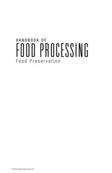 Handbook of food processing : food preservation