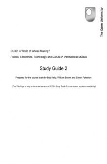A World of Whosy making? Study Guide 2