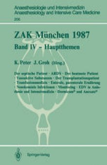 ZAK München 1987: Band IV — Hauptthemen