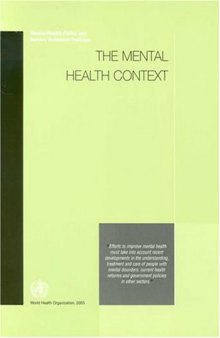 Mental Health Context (Mental Health Policy and Service Guidance Package)