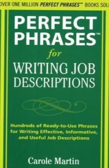 Perfect Phrases for Writing Job Descriptions 