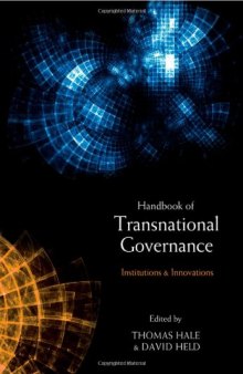 The Handbook of Transnational Governance: Institutions and Innovations