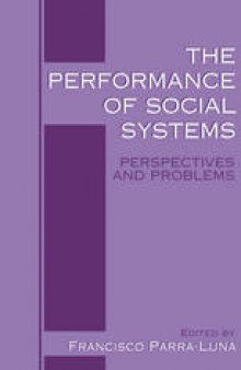 The Performance of Social Systems: Perspectives and Problems