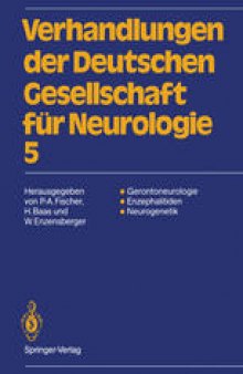 Verhandlungen der Deutschen Gesellschaft für Neurologie: 61. Tagung Jahrestagung vom 22.–24. September 1988 in Frankfurt am Main