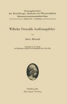 Wilhelm Ostwalds Ausläsungslehre