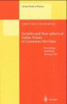 Variable and Non-spherical Stellar Winds in Luminous Hot Stars: Proceedings of the IAU Colloquium No. 169 Held in Heidelberg, Germany, 15–19 June 1998