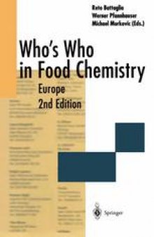 Who’s Who in Food Chemistry: Europe