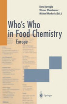 Who’s Who in Food Chemistry: Europe