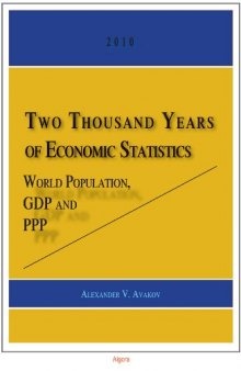 Two Thousand Years of Economic Statistics: World Population, GDP and PPP