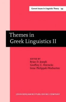 Themes in Greek Linguistics: Volume II