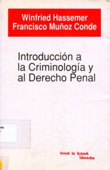 Introducción a la Criminología y al Derecho Penal  Spanish 