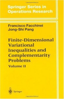 Finite-dimensional Variational Inequalities and Complementarity Problems