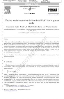 Effective medium for Fractional Fick eq.