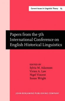 Papers from the 5th International Conference on English Historical Linguistics, Cambridge, 6-9 April 1987