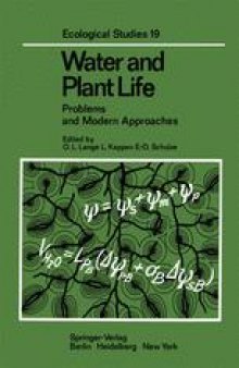 Water and Plant Life: Problems and Modern Approaches