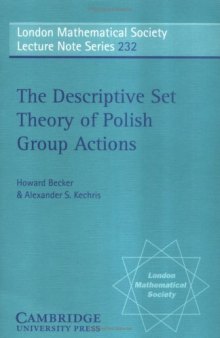The descriptive set theory of polish group actions