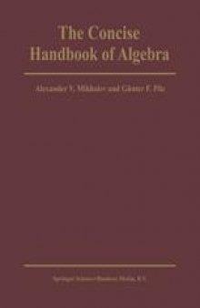 The Concise Handbook of Algebra