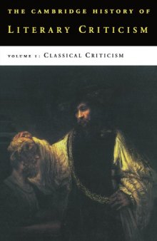 The Cambridge History of Literary Criticism, Vol. 1: Classical Criticism