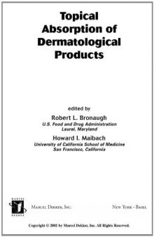 Topical Absorption of Dermatological Products (Basic and Clinical Dermatology)