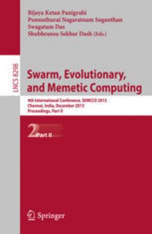 Swarm, Evolutionary, and Memetic Computing: 4th International Conference, SEMCCO 2013, Chennai, India, December 19-21, 2013, Proceedings, Part II