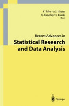 Recent Advances in Statistical Research and Data Analysis