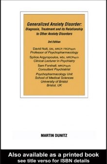 Generalized Anxiety Disorder : Pocketbook