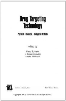 Drug Targeting Technology: Physical, Chemical and Biological Methods