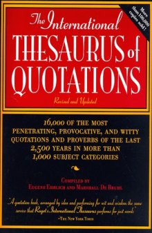 The International Thesaurus of Quotations