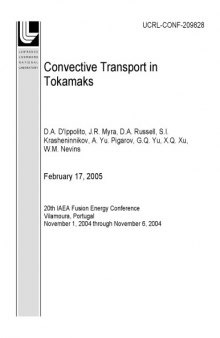 Convective Transport in Tokamaks