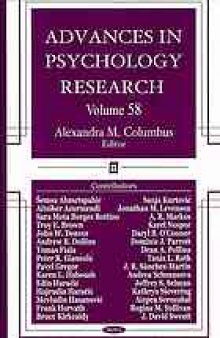 Advances in psychology research : Volume 59