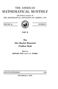 The Otto Dunkel Memorial Problem Book