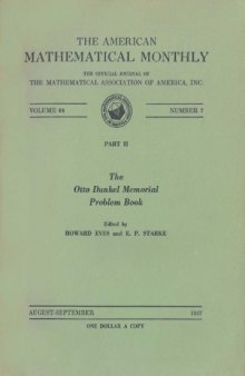 The Otto Dunkel Memorial Problem Book (The American Mathematical Monthly Supplement)