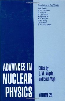 Advances in Nuclear Physics (Advances in the Physics of Particles and Nuclei)