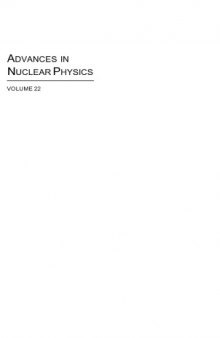 Advances in nuclear physics. / Volume 22