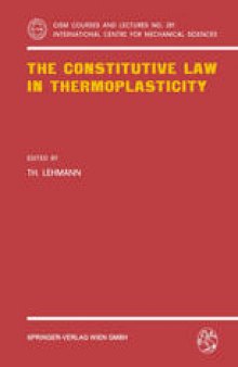 The Constitutive Law in Thermoplasticity