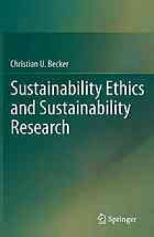 Sustainability ethics and sustainability research