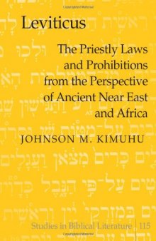 Leviticus: The Priestly Laws and Prohibitions from the Perspective of Ancient Near East and Africa