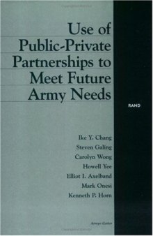 Use of Public-private Partnerships to Meet Future Army Needs