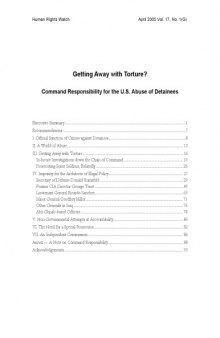 Getting away with torture? : command responsibility for the U.S. abuse of detainees