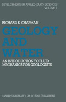 Geology and Water: An introduction to fluid mechanics for geologists