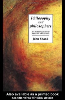 Philosophy And Philosophers: An Introduction To Western Philosophy