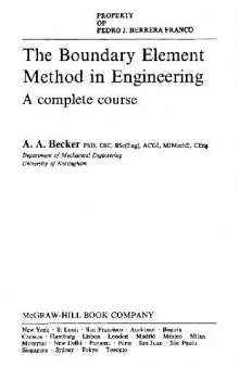 The boundary element method in engineering: a complete course