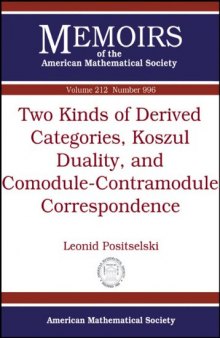 Two Kinds of Derived Categories, Koszul Duality, and Comodule-contramodule Correspondence (Memoirs of the American Mathematical Society)  issue 996